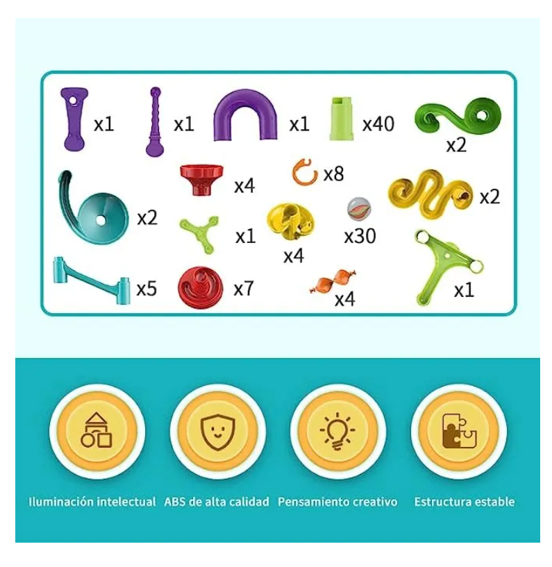 Foto 5 pulgar | Juguete Canicas Juego Laberinto Carreras Niños Infantil