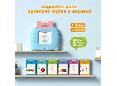 Foto 3 | Xtellar Juguete Educativo Multilingüe: Paquete De Tarjetas De Lectura Didácticas Con 510 Palabras