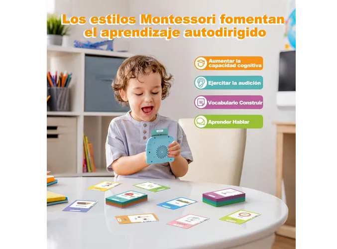 Foto 4 | Xtellar Juguete Educativo Multilingüe: Paquete De Tarjetas De Lectura Didácticas Con 510 Palabras