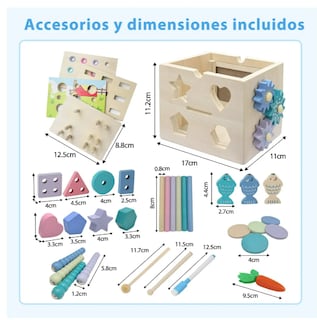Foto 2 | Xtellar Juguetes Educativos Montessori 10 En 1 Impulsa El Desarrollo Preescolar