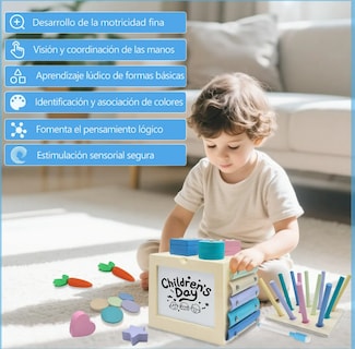 Foto 3 | Xtellar Juguetes Educativos Montessori 10 En 1 Impulsa El Desarrollo Preescolar