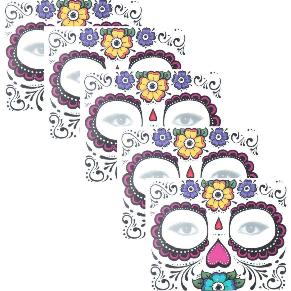 Foto 2 pulgar | Calcomanías Faciales Con Diseño Smilefun Mxtdc-005 5 Piezas Morado Y Lila