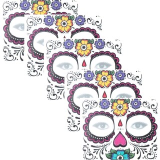 Foto 1 | Calcomanías Faciales Con Diseño Smilefun Mxtdc-005 5 Piezas Morado Y Lila