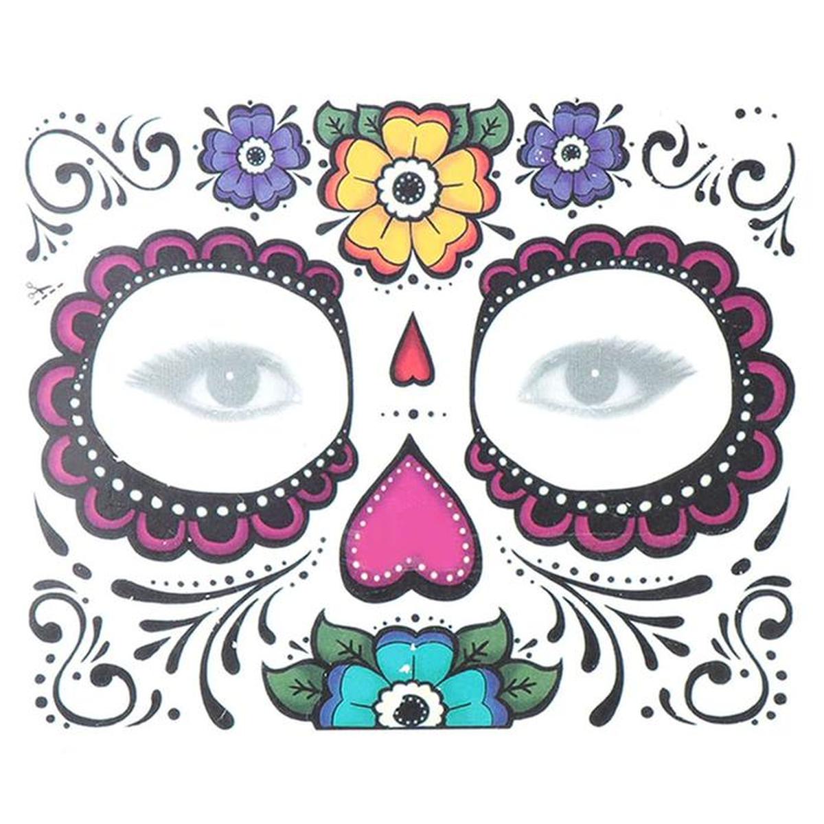 Foto 4 pulgar | Tatuajes Temporales Smilefun de Calavera