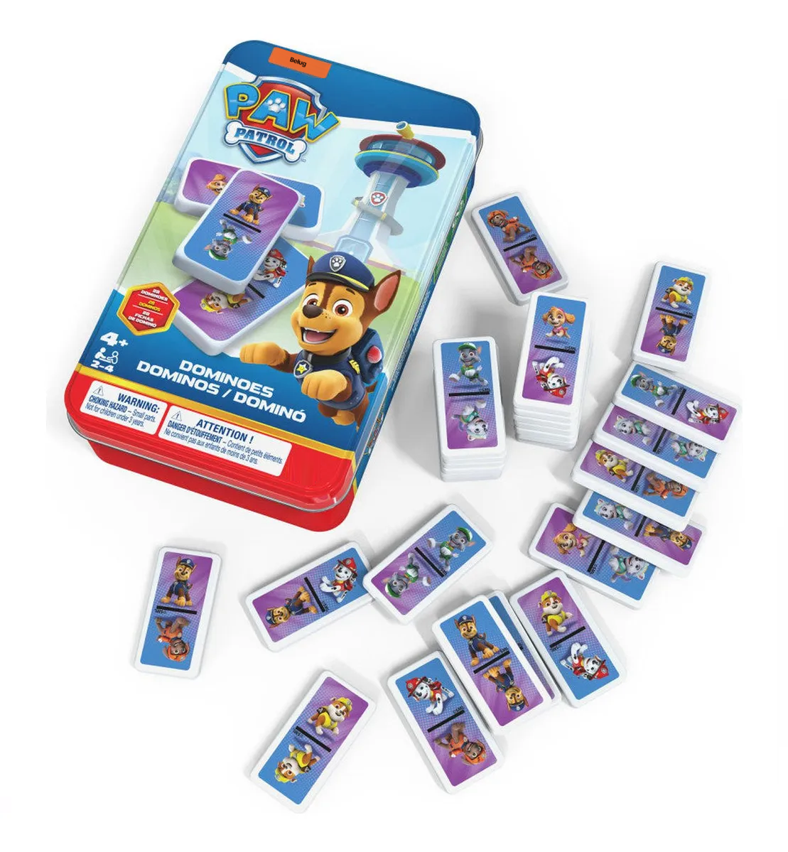 Foto 3 pulgar | Juego De Mesa Domino Belug De 6 Paw Patrol Colores
