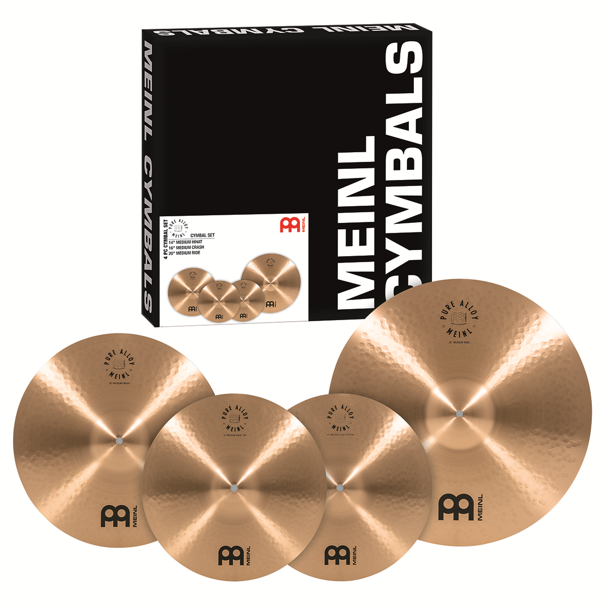 Foto 1 | Paquete de Platillos Meinl14 16 20 Pure Alloy para Batería