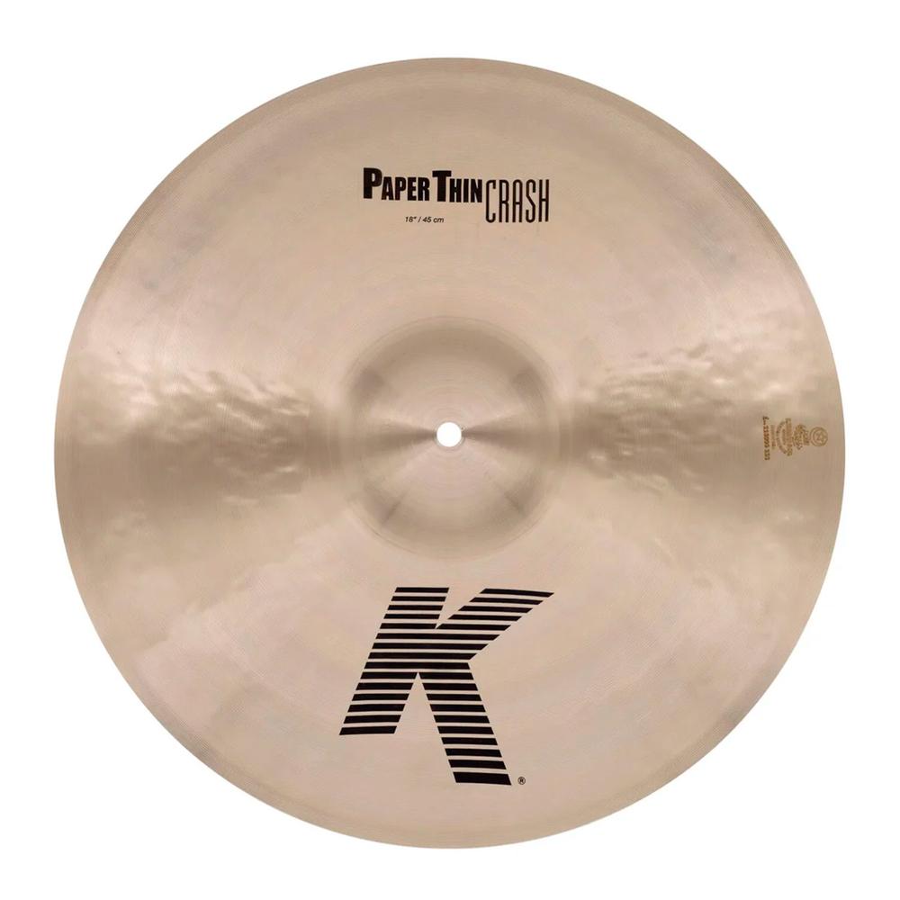 Platillo Serie K Paper Thin Crash ZILDJIAN K2818 color Dorado de 18"