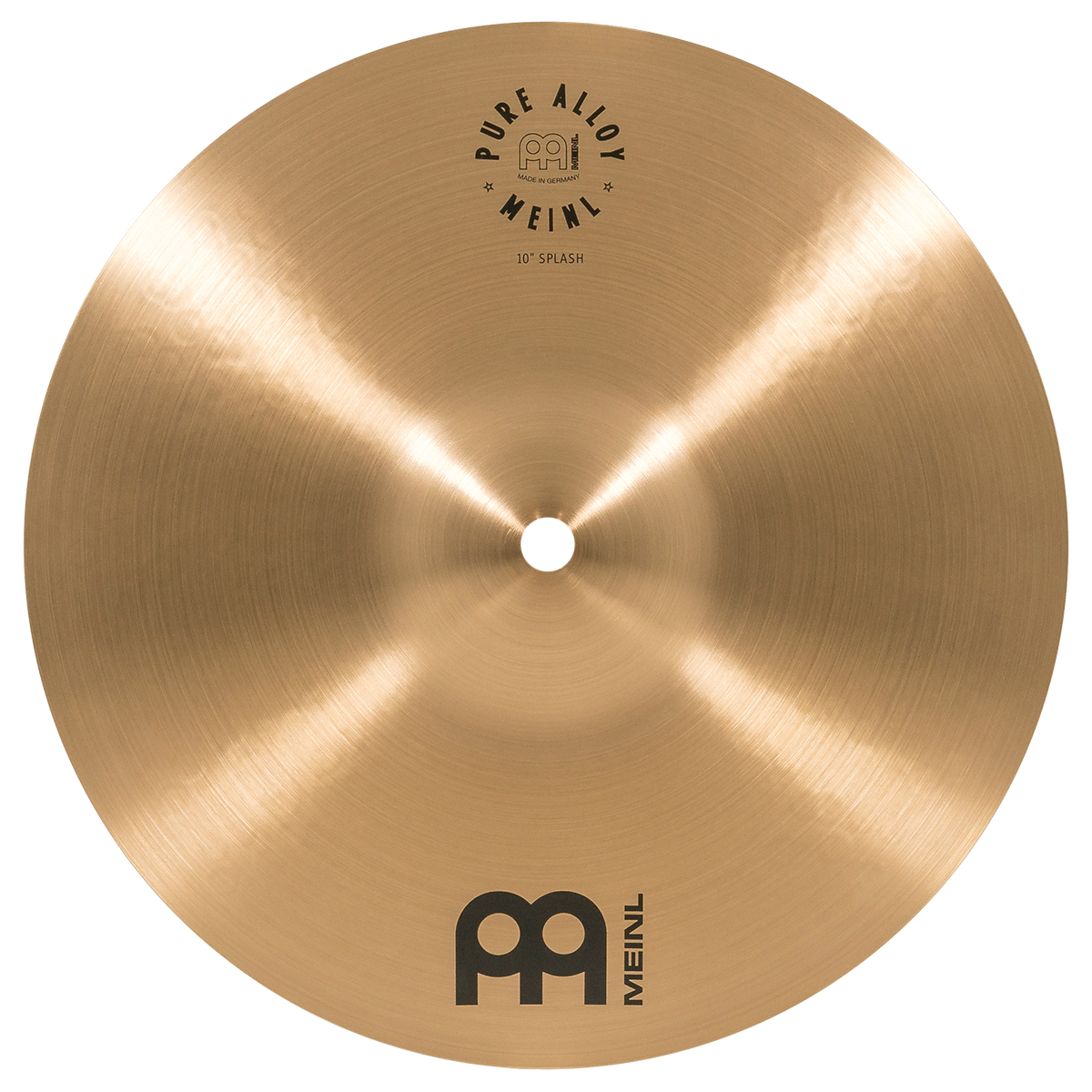 Platillo Meinl Pa10s Splash 10 Pulgadas Pure Alloy Batería color Dorado