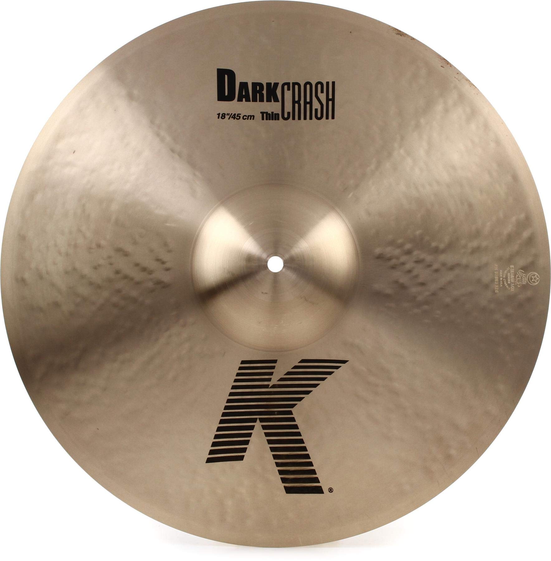 Crash Cymbal Avedis Zildjian Company Serie K, Oscuro, 18 Pulgadas De Grosor - Venta Internacional.