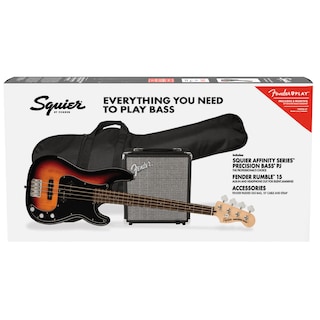 Foto 3 | Paquete de Bajo Eléctrico Fender Affinity Series Squier Precision Bass Sombreado