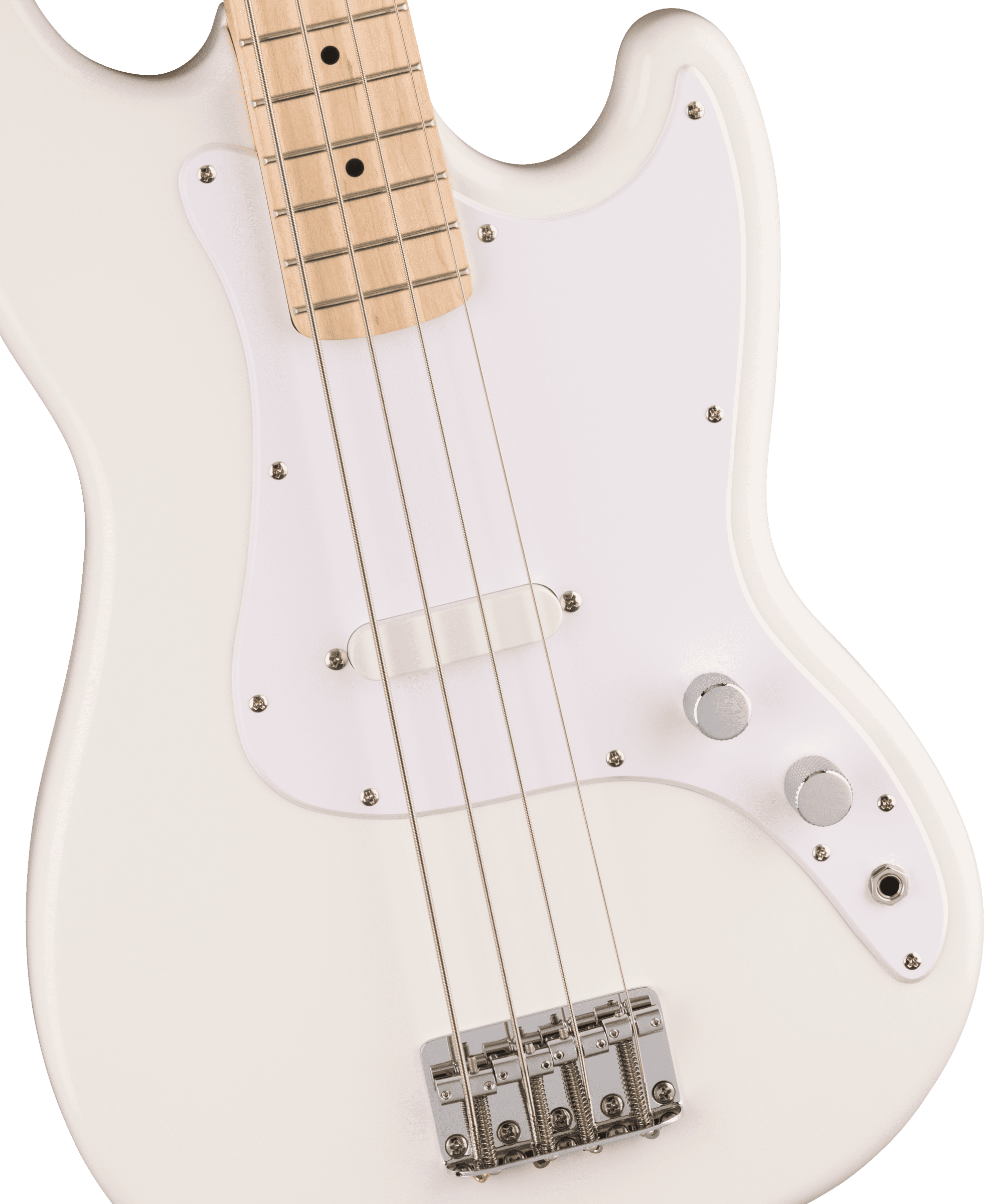 Foto 5 pulgar | Bajo Electrico Squier Sonic  Bronco™, Color Blanco Diapasón De Arce, Golpeador Blanco, Blanco Ártico