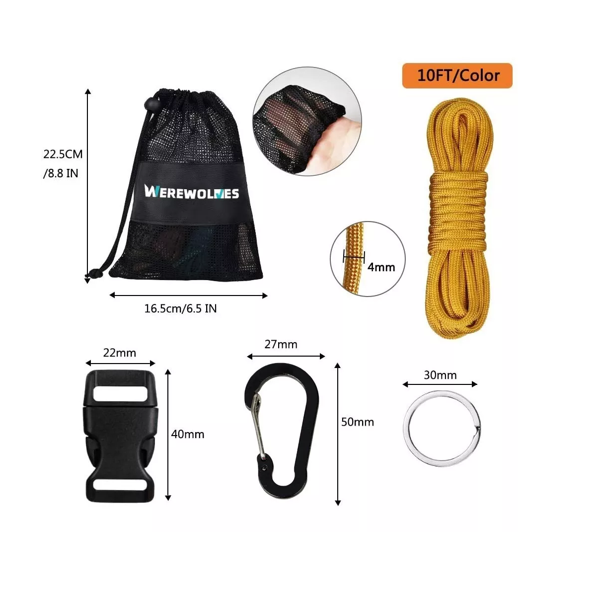 Foto 4 pulgar | Kit Paracord 550 Combinado Fabricación De Pulseras Eo Safe Imports  Esi-15299 Multicolor