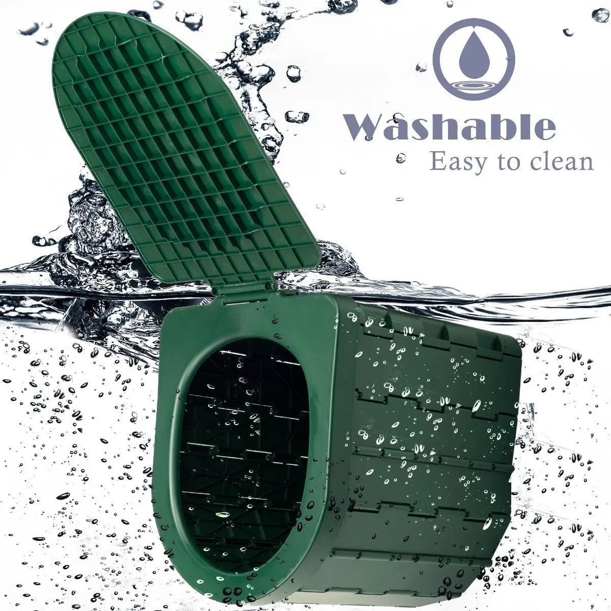 Foto 4 pulgar | Inodoro Portátil Lab.g Plegable Para Acampar Para Viajes Verde Olivo