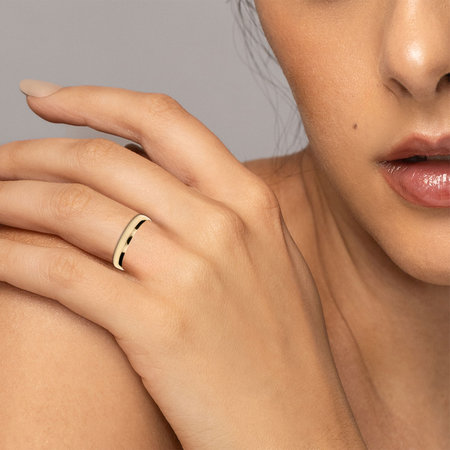 Foto 6 | Argolla Matrimonial Mano Forjada 652h6 Amarillo Talla 6