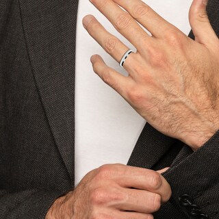 Foto 5 | Argolla Matrimonial Mano Forjada 654h6 Blanco Talla 8.5