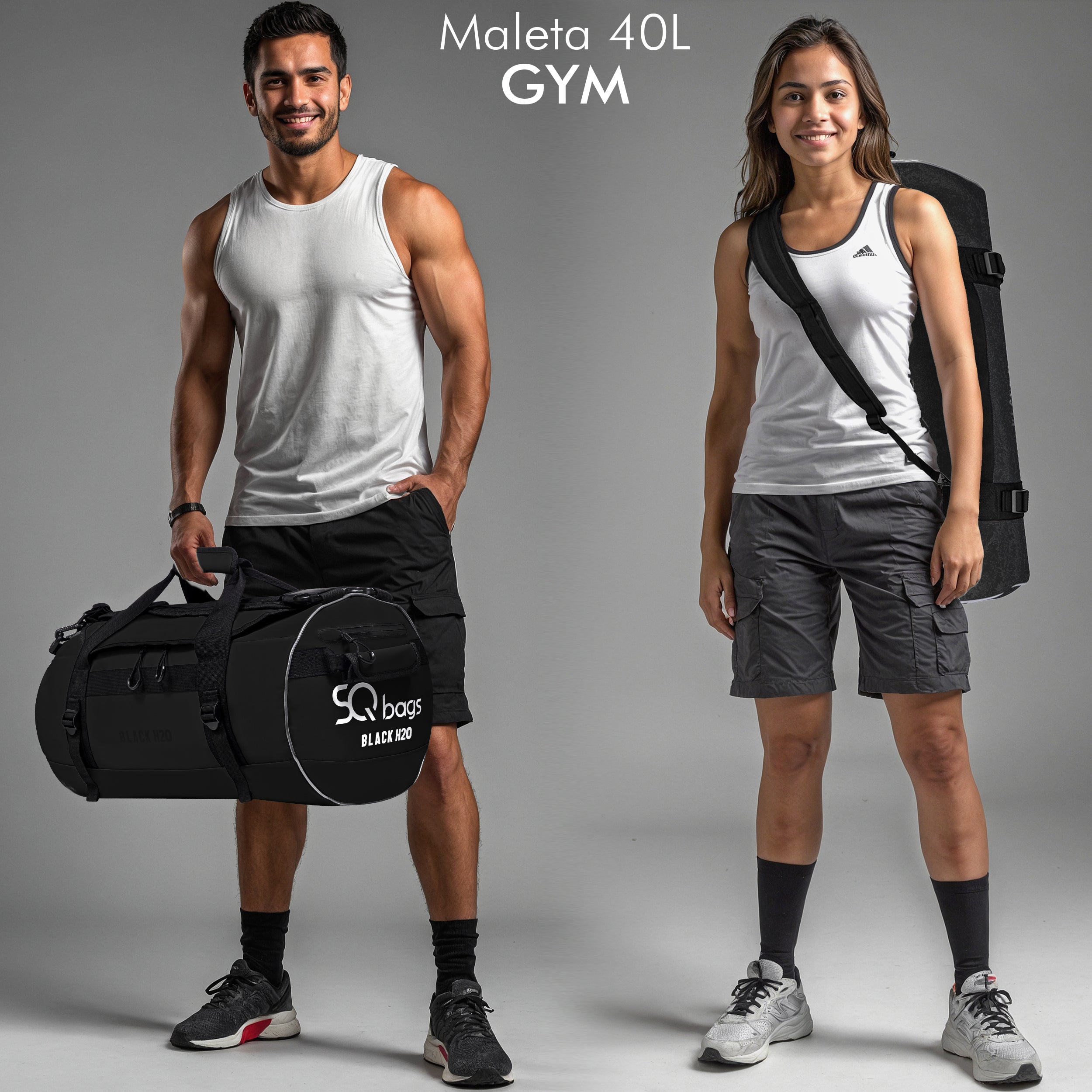 Foto 6 pulgar | Mochila SQBAGS H2O 40l  Impermeable Negro