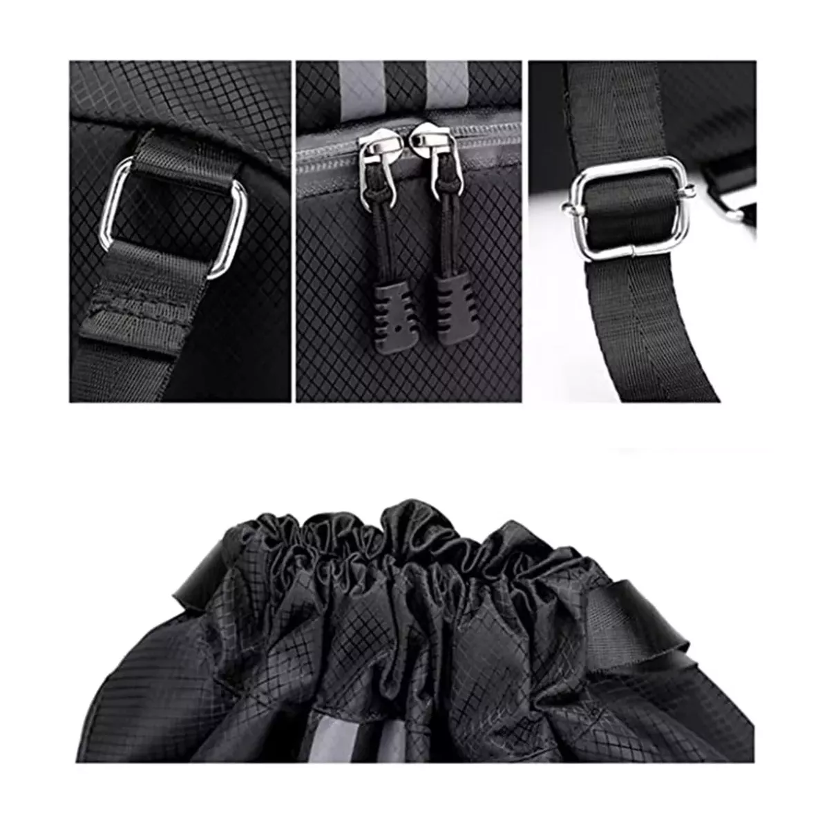 Foto 4 pulgar | Mochila Deportiva Con Cordón, Mochila Fitness Eo Safe Imports Esi-17320 Negro
