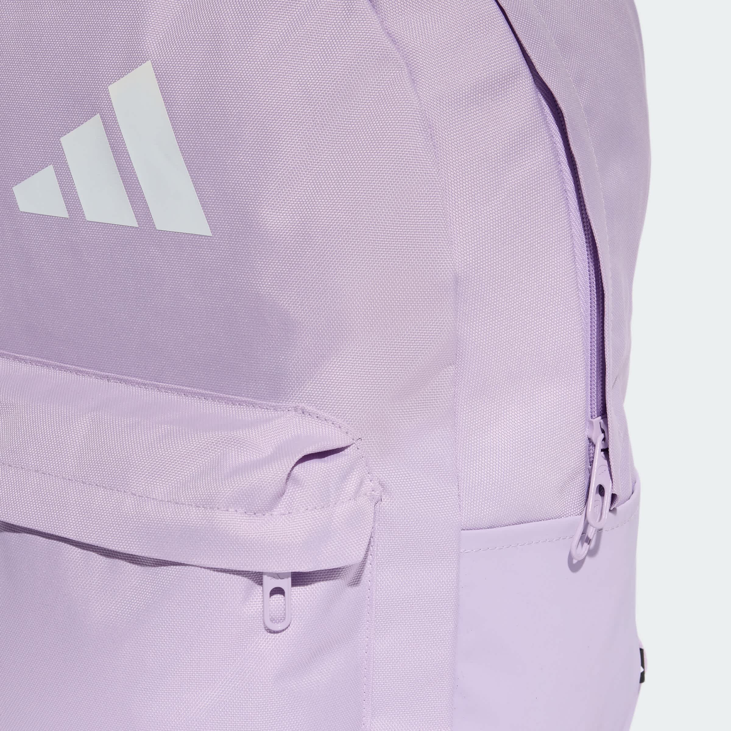 Foto 9 pulgar | Mochila Classic 3 Barras Logo Adidas Violeta Unisex