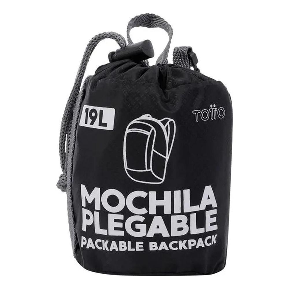 Foto 2 | Totto Mochila Plegable 19 Lt. De Viaje Resistente Troker Negro