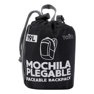 Foto 2 | Totto Mochila Plegable 19 Lt. De Viaje Resistente Troker Negro