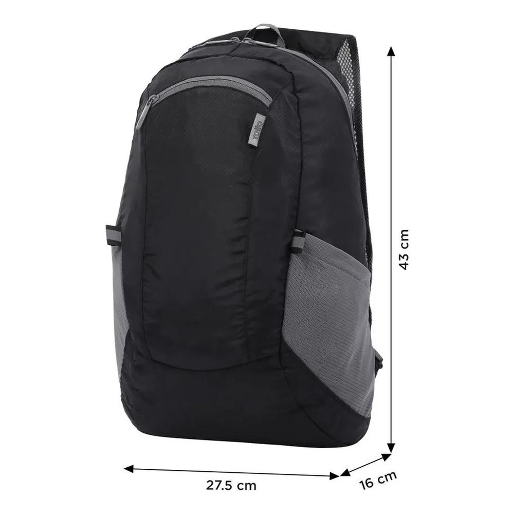 Foto 5 pulgar | Totto Mochila Plegable 19 Lt. De Viaje Resistente Troker Negro