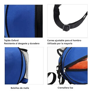Foto 3 | Bolsa De Fútbol Belug Impermeable Para Pelota De Fútbol Básquetbol Azul