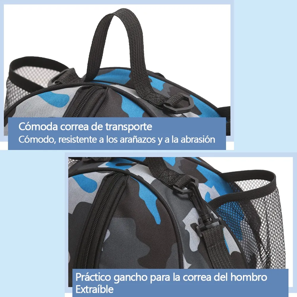 Foto 4 | Bolsa De Fútbol Belug  Impermeable Para Pelota De Fútbol Básquetbol Azul Grisáceo