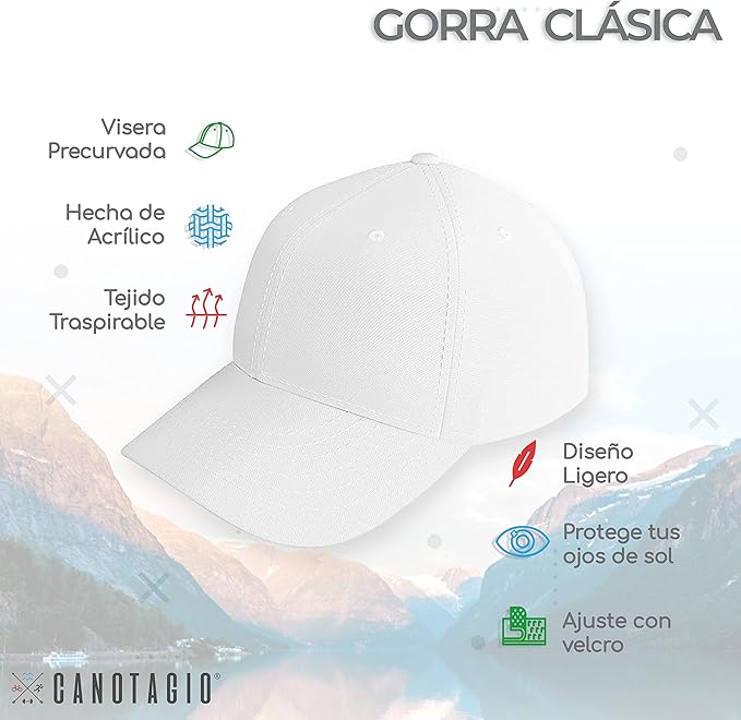 Foto 2 | Gorra Deportiva Ajustable Con Visera Curva Color Blanca