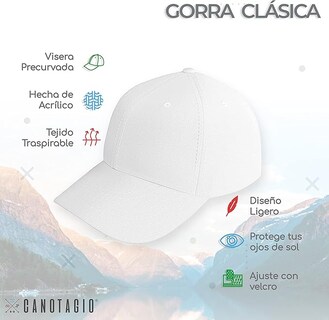 Foto 2 | Gorra Deportiva Ajustable Con Visera Curva Color Blanca