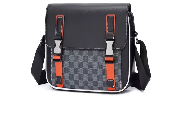 Bolso Bandolera A Cuadros De Moda De Gran Capacidad Acabado De Los Herrajes Níquel