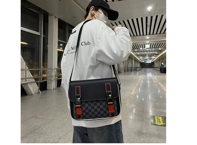 Foto 3 pulgar | Bolso Bandolera A Cuadros De Moda De Gran Capacidad Acabado De Los Herrajes Níquel