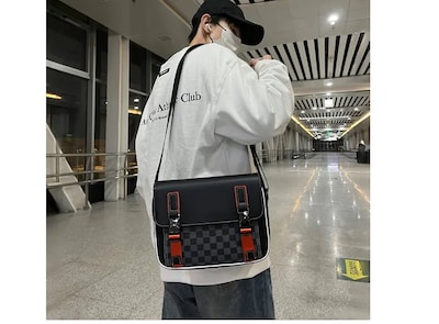 Foto 2 | Bolso Bandolera A Cuadros De Moda De Gran Capacidad Acabado De Los Herrajes Níquel