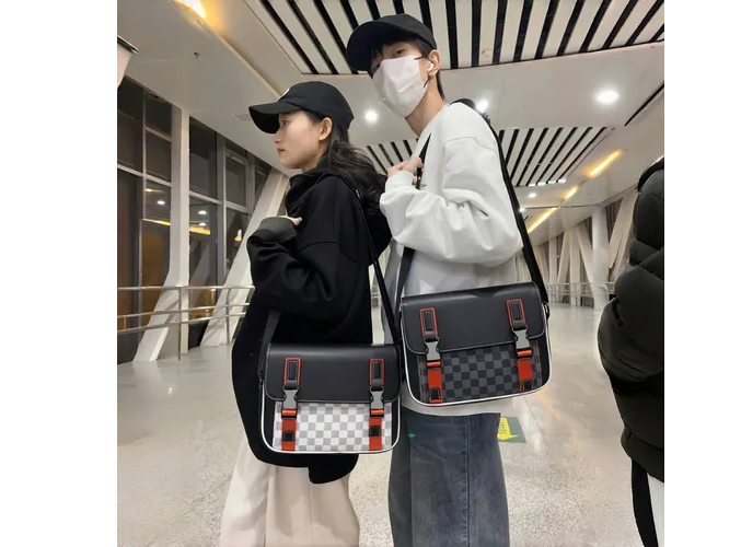 Foto 3 | Bolso Bandolera A Cuadros De Moda De Gran Capacidad Acabado De Los Herrajes Níquel