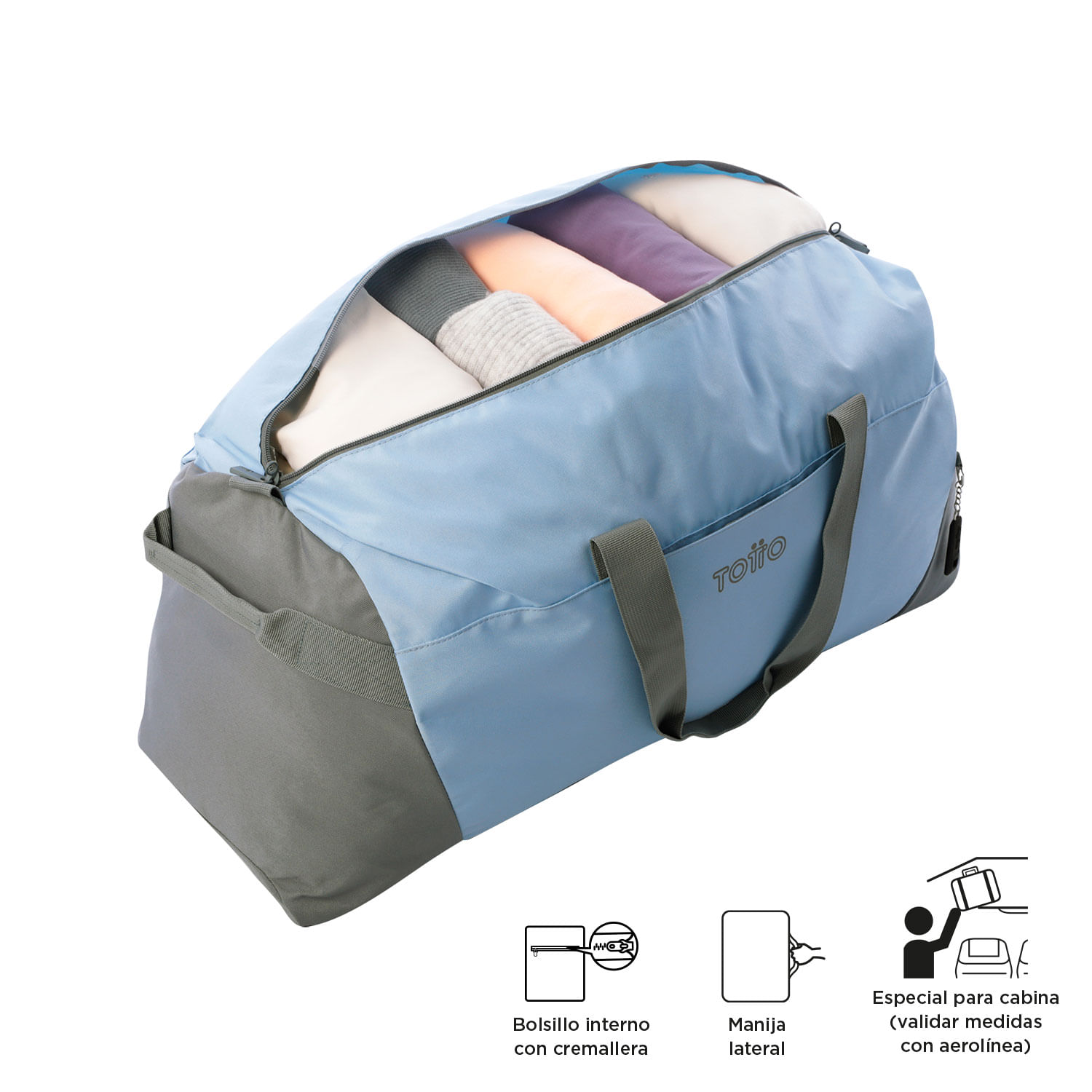 Foto 5 pulgar | Totto Maleta Deportiva - Bolsa De Viaje | Grande | Con Asa Y Correa De Hombro Removible Active Pro L