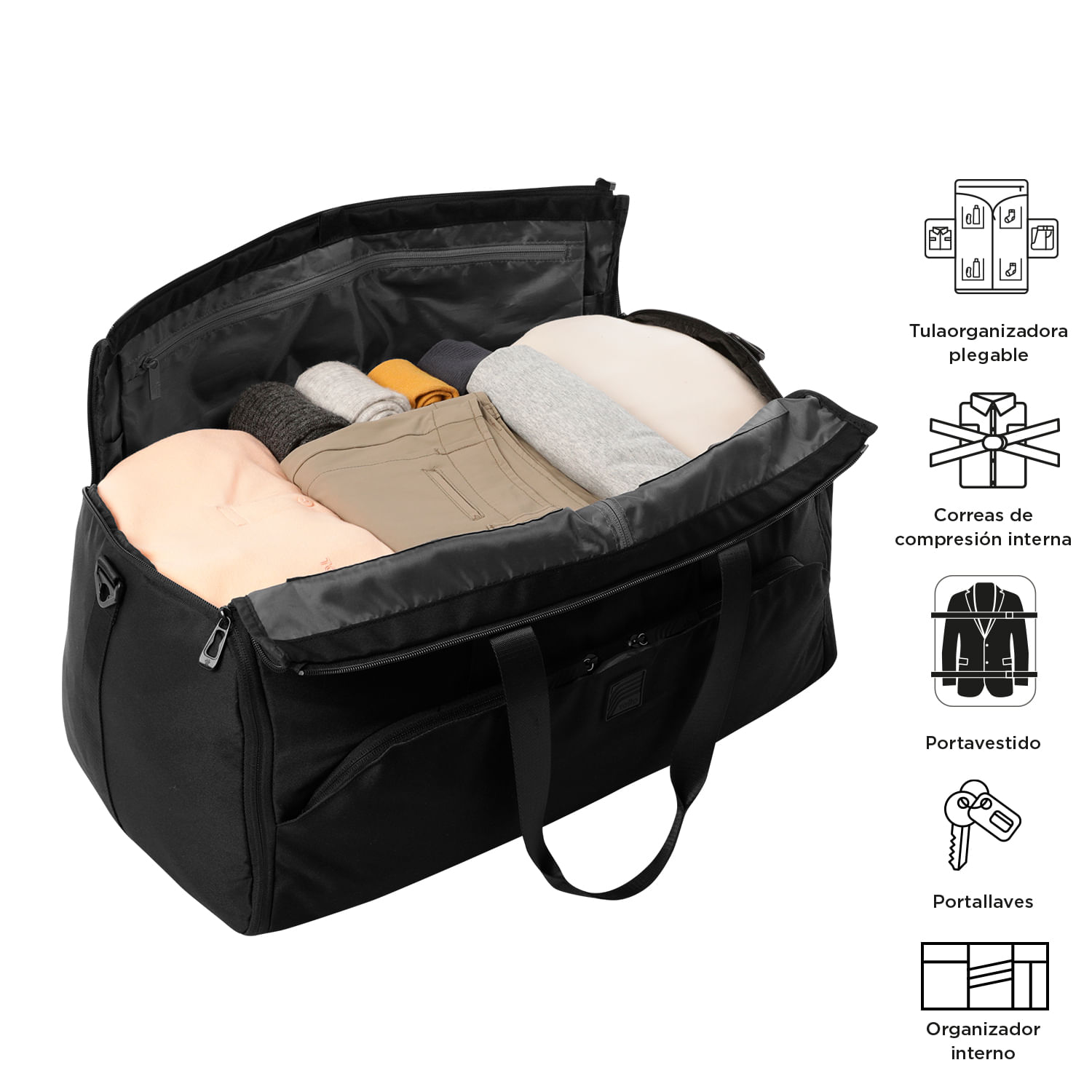 Foto 5 pulgar | Totto Maleta Deportiva - Bolsa De Viaje | Extra Grande | Plegable Con Asa De Mano Weekender Flex Xl
