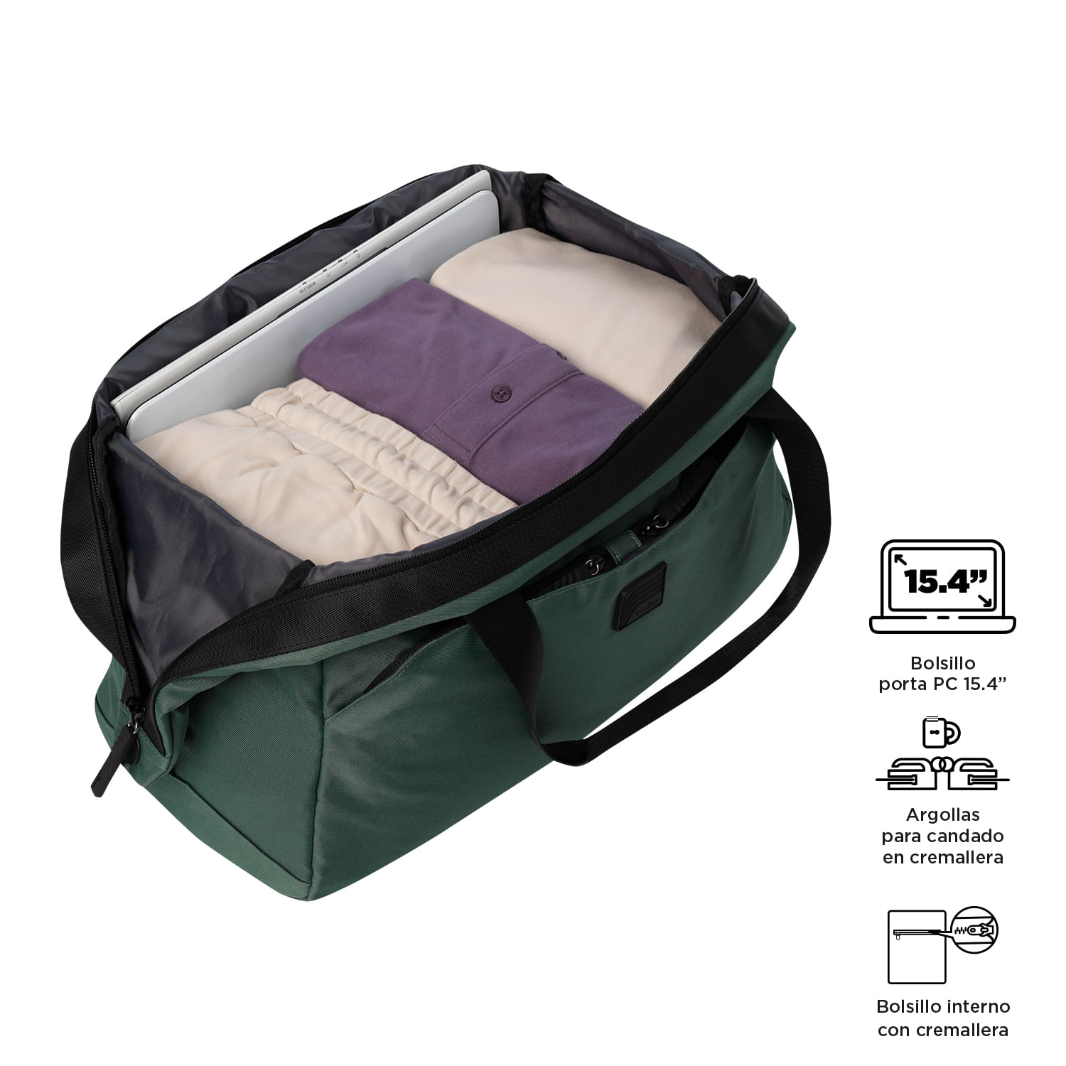 Foto 5 | Totto Maleta Deportiva - Bolsa De Viaje | Mediana | Con Asa Y Correa De Hombro Removible Weekender M
