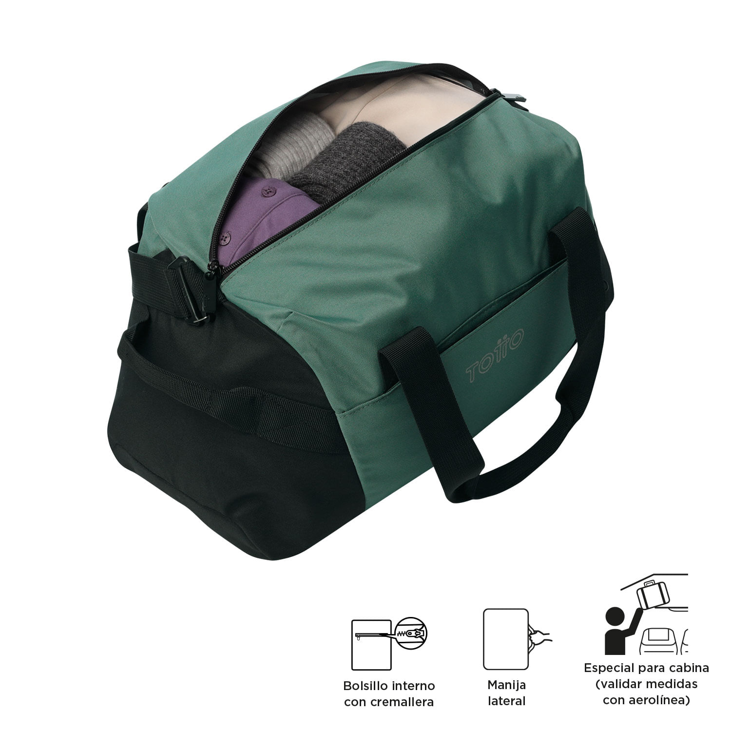Foto 4 pulgar | Maleta Deportiva Totto Active Pro S Verde