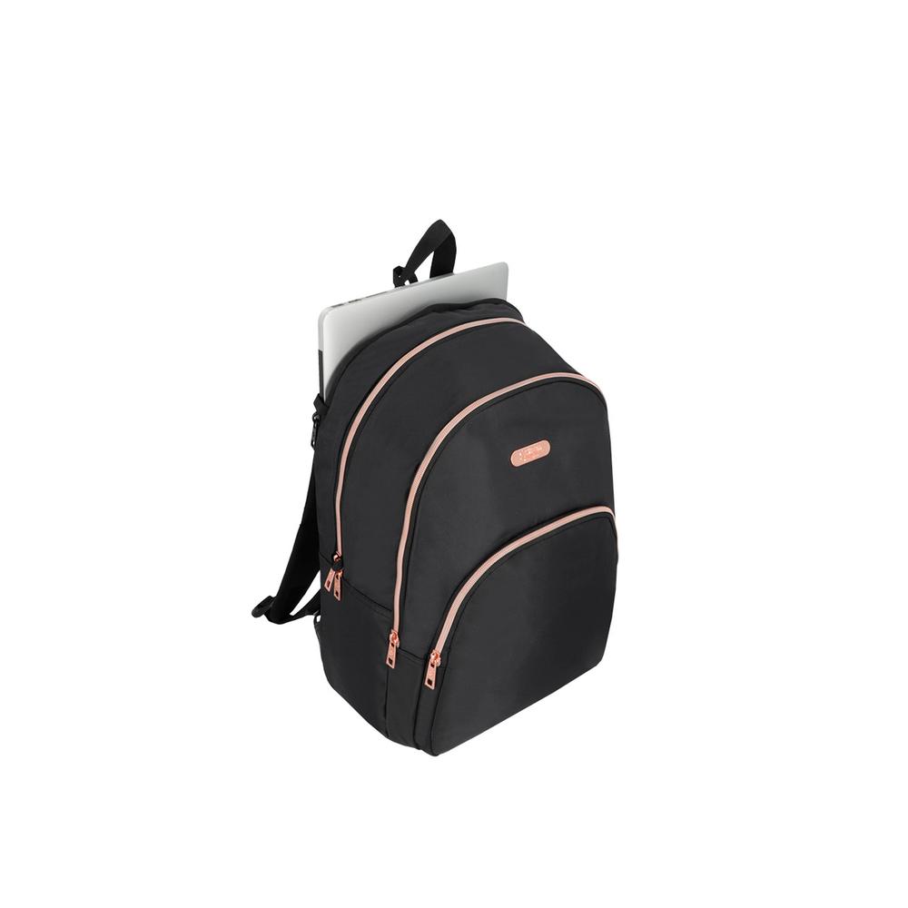 Foto 7 pulgar | Mochila Xtrem Kansas 5xt Black/rose Gold Negro