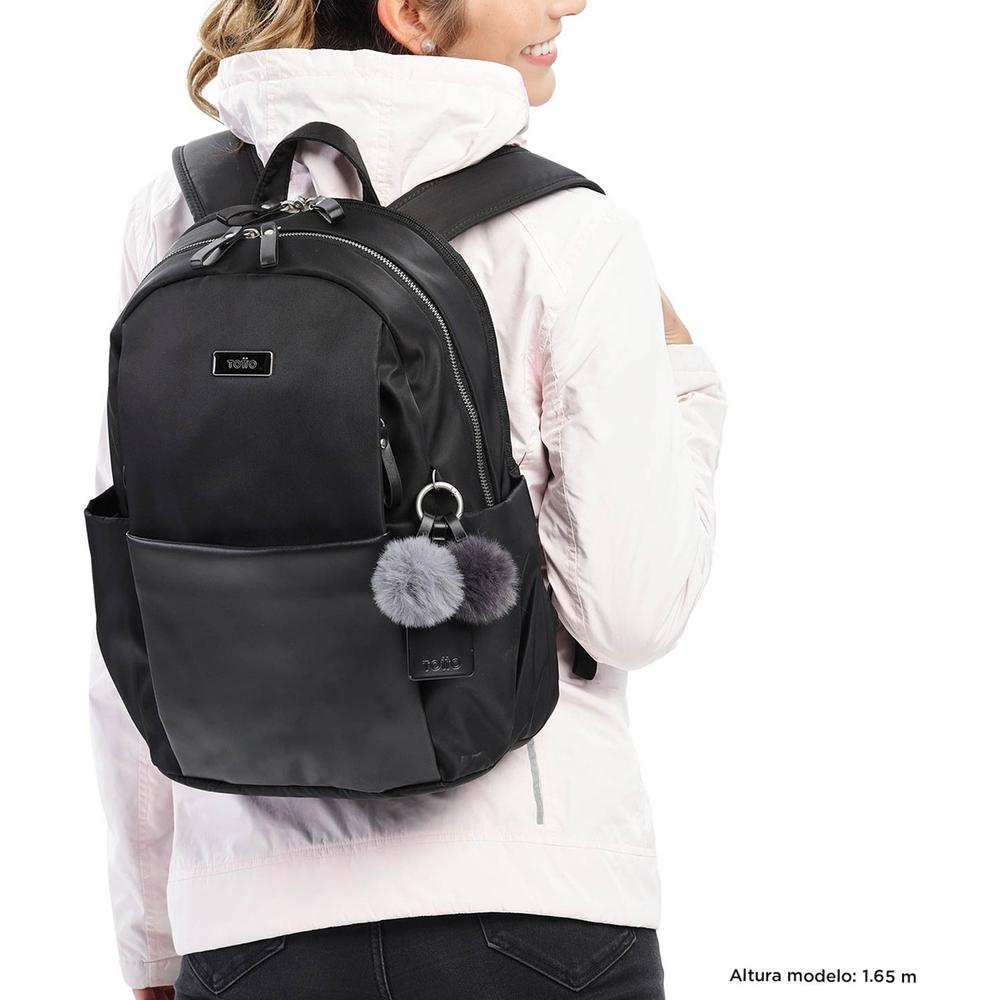Foto 4 pulgar | Mochila Para Mujer Con Porta Laptop Adelaide Totto Negro
