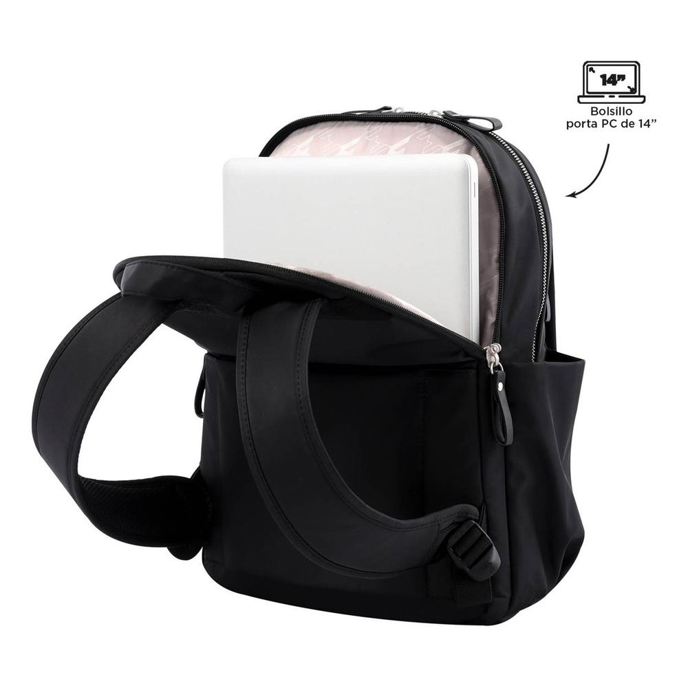 Foto 4 | Mochila Para Mujer Con Porta Laptop Adelaide Totto Negro