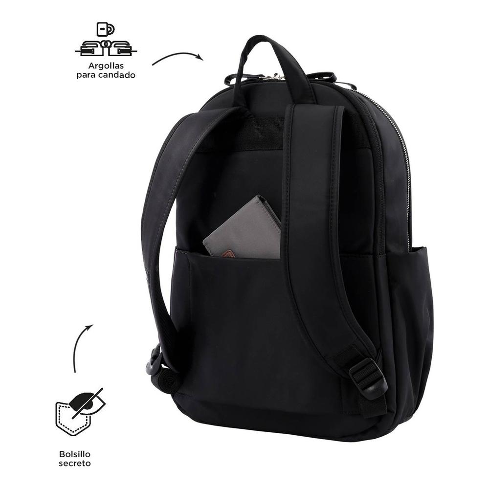 Foto 8 pulgar | Mochila Para Mujer Con Porta Laptop Adelaide Totto Negro