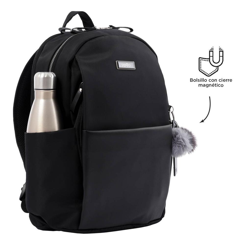 Foto 9 pulgar | Mochila Para Mujer Con Porta Laptop Adelaide Totto Negro