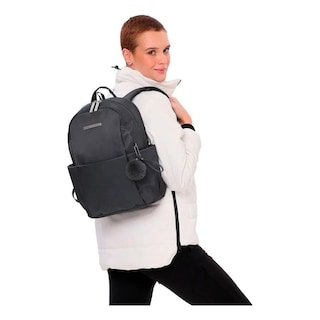 Foto 2 | Totto Mochila De Moda Para Mujer Con Porta Laptop 14 Repelente A Líquidos Con Bolsa Secreta Adelaide Gris