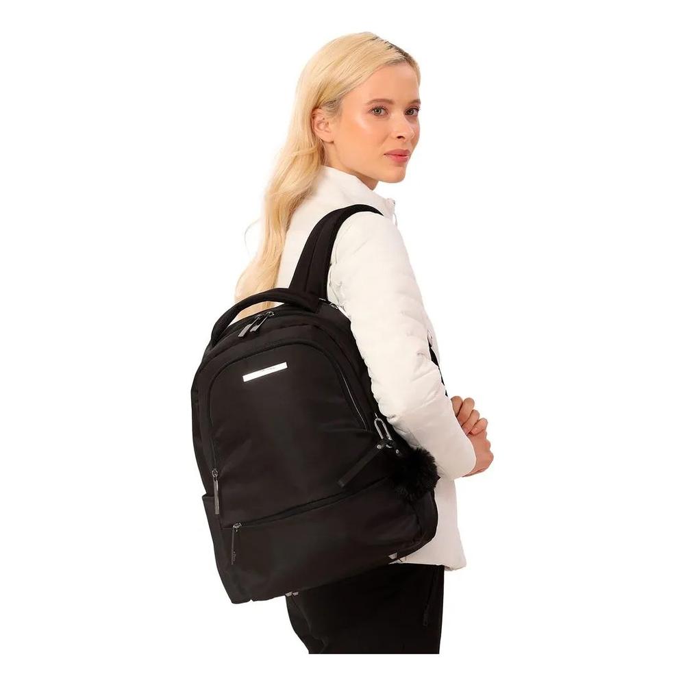 Foto 3 pulgar | Totto Mochila De Moda Para Mujer Con Porta Laptop 14 Repelente A Líquidos Con Bolsa Secreta Adelaide Negro