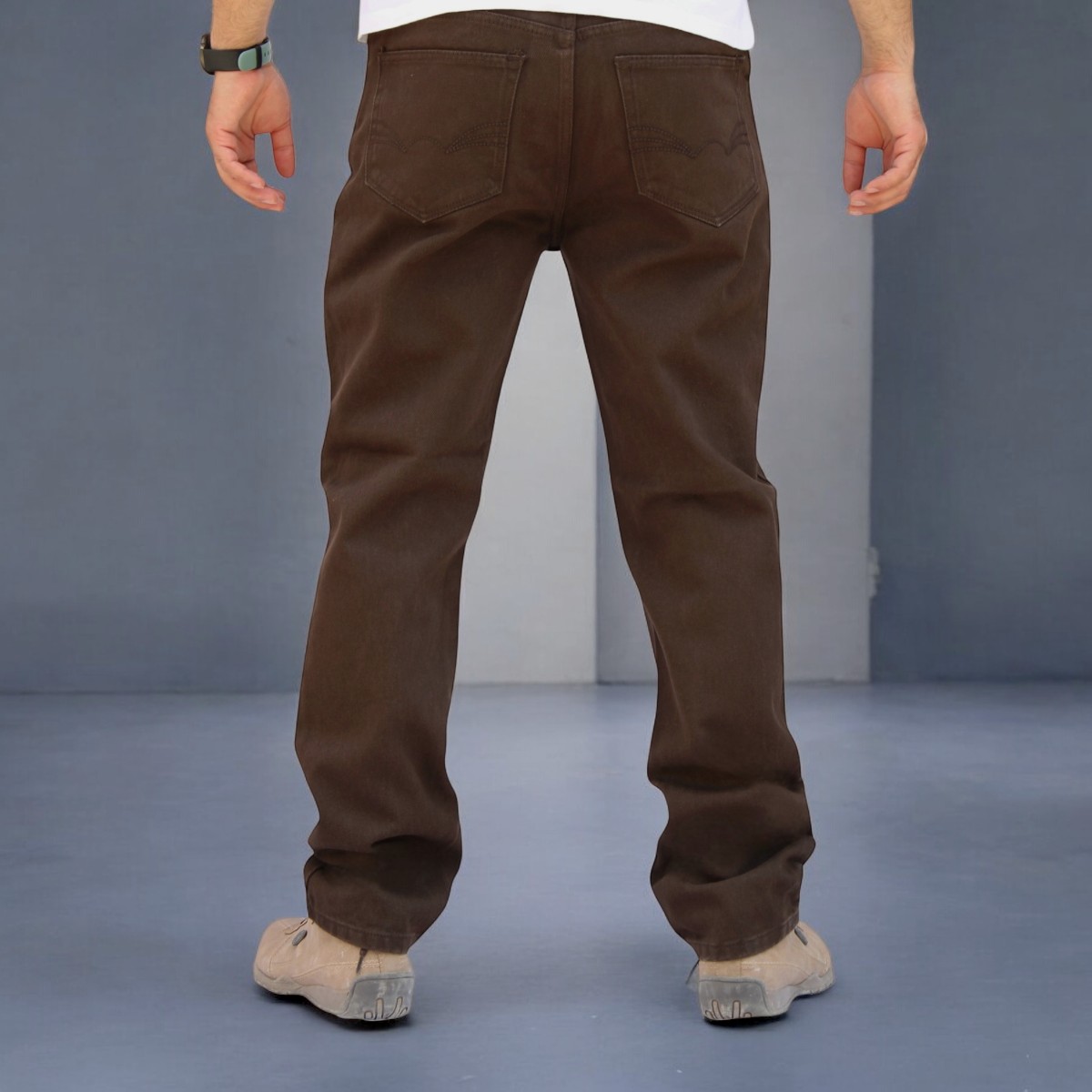 Foto 4 pulgar | Pantalon Vaquero John Silver Marron