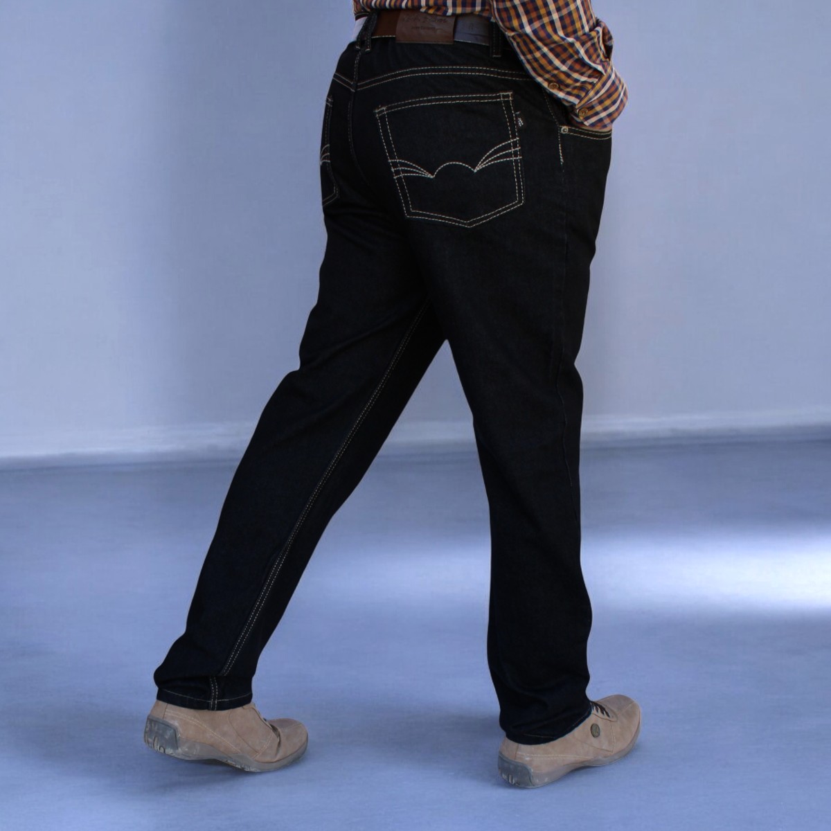 Foto 3 | Pantalon Vaquero John Silver Gris Obscuro