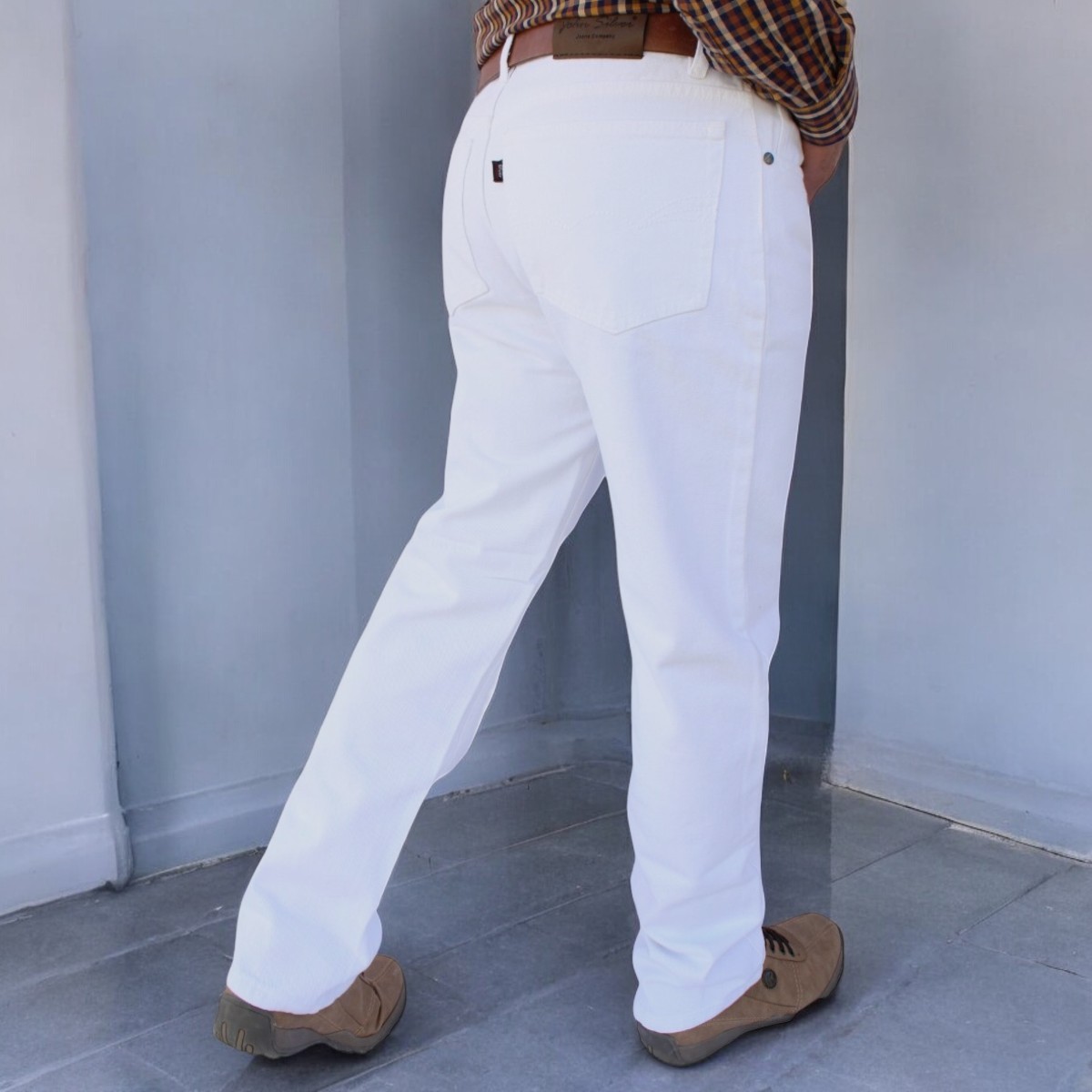Foto 2 | Pantalón Vaquero John Silver Blanco