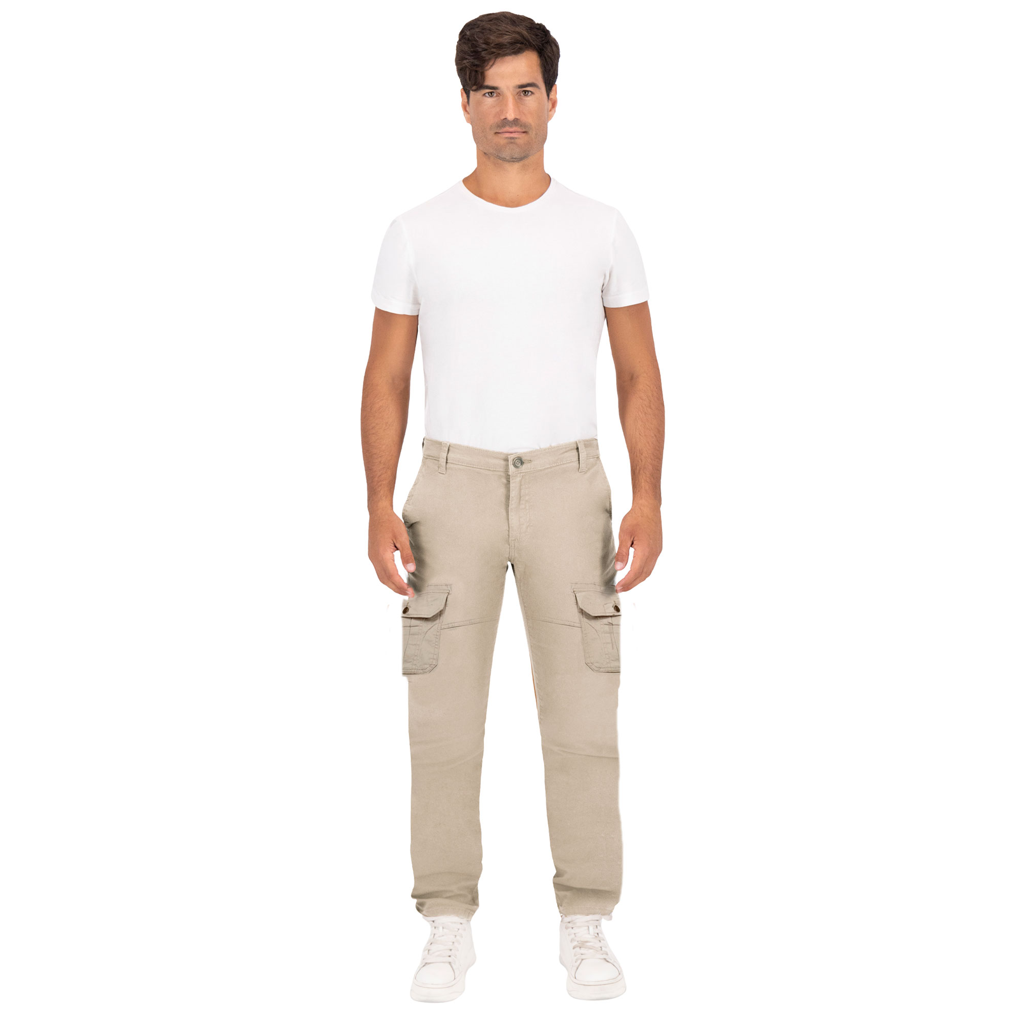 Foto 4 pulgar | Pantalón Cargo Britos Jeans Hombre Gabardina Khaki 803725