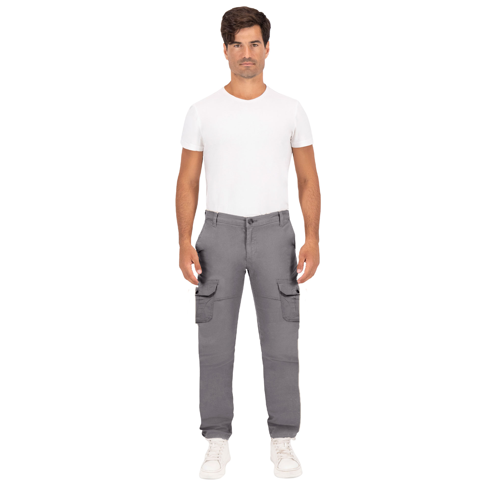 Foto 4 pulgar | Pantalón Cargo Britos Jeans Hombre Gabardina Recto 803724