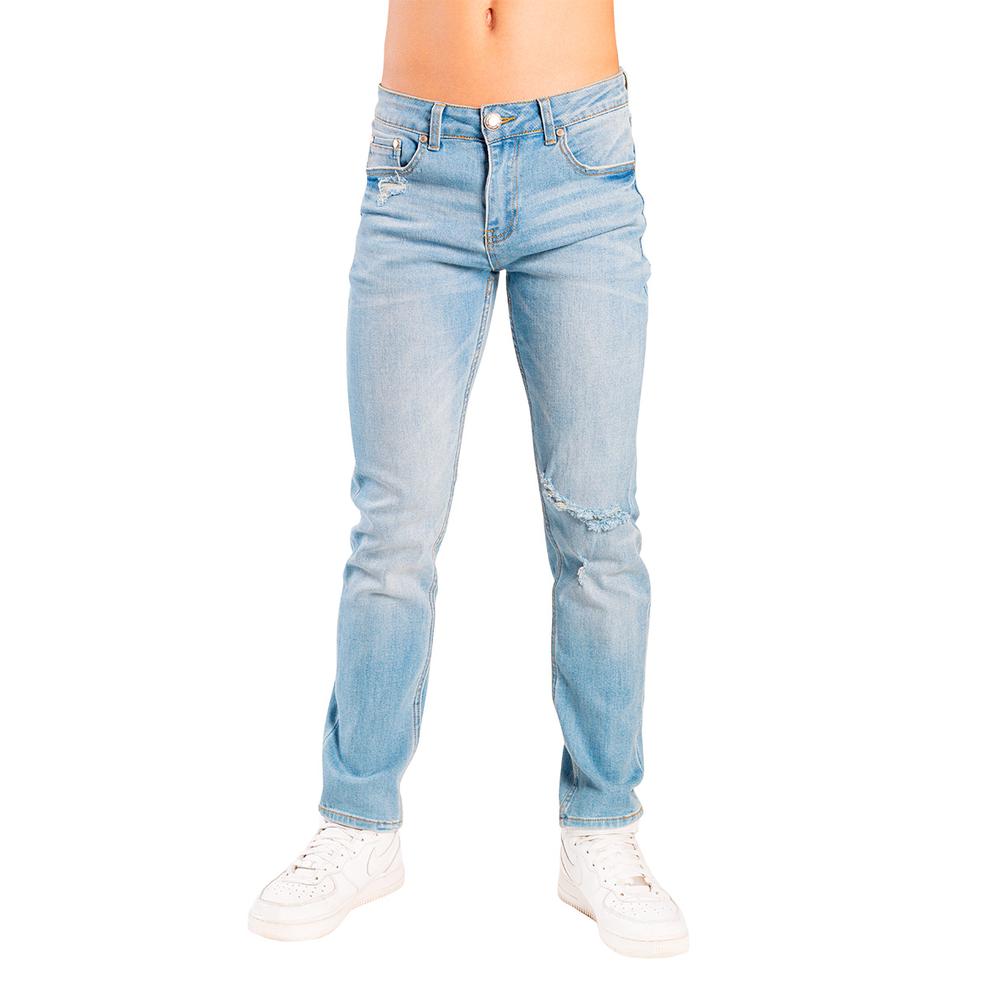 Pantalon Caballero Básico Moda Slim- Boot Cut Azul